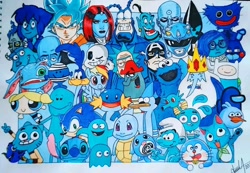 Size: 1080x748 | Tagged: safe, artist:ibodi, rainbow dash, alien, bird, blue jay, bluebird, cat, demon, fish, gem (race), genie, ghost, hedgehog, human, humanoid, mudkip, pegasus, pony, rabbit, roadrunner, robot, saiyan, squirtle, undead, anthro, semi-anthro, g4, adventure time, aladdin, among us, angry birds, animal, animatronic, anthro with ponies, bloo (foster's), blue, blue sentine, blue tang, bone, bubbles (powerpuff girls), captain america, captain k'nuckles, cookie monster, crewmate (among us), crossover, doraemon, dory, dragon ball, emotion, fairy tail, female, finding nemo, finn the human, five nights at freddy's, five nights at freddy's 2, foster's home for imaginary friends, genie (aladdin), greater roadrunner, gumball watterson, happy the cat, huggy wuggy, ice king, inky, inside out, james p. sullivan, lapis lazuli (steven universe), league of legends, lilo and stitch, looney tunes, male, mare, marvel, megamind, megamind (character), monster, monsters inc., mordecai, mr. bump, mr. meeseeks, mr. men, mr. men little miss, pac-man, pokémon, poppy playtime, power rangers, regular show, rick and morty, rick sanchez, road runner, sadness (inside out), sans (undertale), sesame street, skeleton, smiling, smurf, smurfs, sonic the hedgehog, sonic the hedgehog (series), steven universe, stitch, super saiyan blue, the amazing world of gumball, the blues, the marvelous misadventures of flapjack, the powerpuff girls, the smurfs, the tick, toy bonnie, undertale, yang (yin yang yo!), yin yang yo!