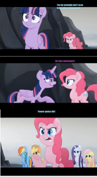 Size: 1304x2360 | Tagged: safe, edit, edited screencap, screencap, applejack, fluttershy, pinkie pie, rainbow dash, rarity, twilight sparkle, alicorn, g4, my little pony: the movie, comic, if the emperor had a text-to-speech device, inquisition, leman russ, mane six, ordo xenos, parody, screencap comic, twilight sparkle (alicorn), warhammer (game), warhammer 40k