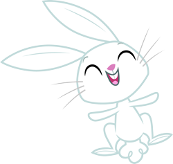 Size: 3159x3000 | Tagged: safe, artist:cloudy glow, angel bunny, rabbit, g4, angelbetes, animal, cute, eyes closed, floating, male, simple background, solo, transparent background, vector