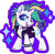 Size: 2029x1981 | Tagged: safe, artist:thehaywaiianhorse, rarity, pony, unicorn, g4, alternate hairstyle, cheek fluff, chibi, eyeshadow, female, horn, looking at you, makeup, mare, open mouth, open smile, partially transparent background, piercing, punk, raripunk, smiling, smiling at you, solo, starry eyes, tongue piercing, wingding eyes