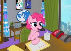 Size: 1543x1112 | Tagged: safe, artist:cadre school, pinkie pie, earth pony, fallout equestria, g4, ministry of morale, office