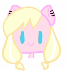 Size: 1998x2160 | Tagged: safe, artist:keylanbelle, oc, oc only, oc:marshmallow bombshell, pegasus, pony, blonde hair, blue eyes, bust, choker, collar, ear piercing, earring, eyelashes, female, fluffy hair, fluffy mane, hair ribbon, jewelry, long eyelashes, long hair, looking at you, male, mare, multicolored hair, multicolored mane, pegasus oc, piercing, pigtails, pink coat, ponytail, ponytails, portrait, ribbon, side view, simple background, sketch, smiling, striped hair, striped mane, striped tail, tail, two toned hair, two toned mane, white background