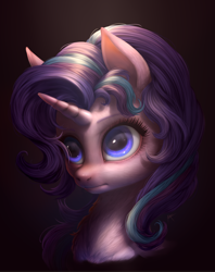 Size: 7900x10000 | Tagged: safe, artist:zetamad, starlight glimmer, pony, unicorn, g4, absurd resolution, bust, female, horn, mare, portrait, realistic, simple background, solo