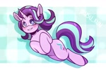 Size: 3000x2000 | Tagged: safe, artist:lrusu, starlight glimmer, pony, unicorn, g4, abstract background, cute, fanart, female, glimmerbetes, high res, hooves to the chest, horn, looking at you, mare, open mouth, open smile, smiling, smiling at you, solo