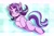 Size: 3000x2000 | Tagged: safe, artist:lrusu, starlight glimmer, pony, unicorn, g4, abstract background, cute, fanart, female, glimmerbetes, high res, hooves to the chest, horn, looking at you, mare, open mouth, open smile, smiling, smiling at you, solo, white pupils