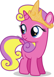 Size: 1547x2201 | Tagged: safe, artist:cirillaq, princess skyla, alicorn, pony, g4, crown, female, filly, foal, horn, jewelry, regalia, simple background, skylabetes, solo, starry eyes, transparent background, vector, wingding eyes