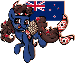 Size: 1385x1161 | Tagged: safe, artist:brella, oc, earth pony, pony, nation ponies, national flag, new zealand, ponified, simple background, solo, transparent background