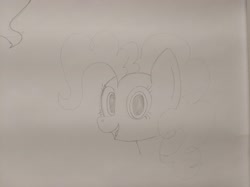 Size: 4032x3016 | Tagged: safe, artist:jakusi, pinkie pie, earth pony, czequestria, g4, female, happy, mare, sketch, solo, traditional art