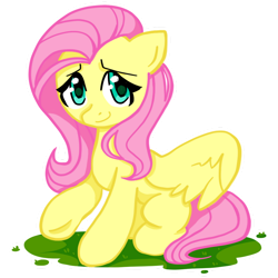 Size: 894x894 | Tagged: safe, artist:0liiver, fluttershy, pegasus, pony, g4, cute, shyabetes, simple background, solo, transparent background, wings