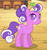 Size: 673x712 | Tagged: safe, gameloft, idw, screwball, earth pony, pony, g4, my little pony: magic princess, my little pony: ponyville mysteries, official, ponyville mysteries #2, spoiler:comic, cropped, female, hat, idw showified, mare, pink, pink coat, propeller hat, purple, purple mane, purple tail, solo, standing, stool, swirly eyes, tail, white