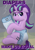 Size: 2954x4200 | Tagged: safe, artist:sweetielover, starlight glimmer, pony, unicorn, g4, cloud, countryside, devious smile, diaper, diaper fetish, equal cutie mark, evil, evil smile, female, fetish, ground, hair, high res, holding, horn, lightning, looking at you, mane, mare, non-baby in diaper, outdoors, poster, propaganda poster, rain, sand, sitting, smiling, solo, storm, stormcloud, water in diaper, weather, wet, white diaper