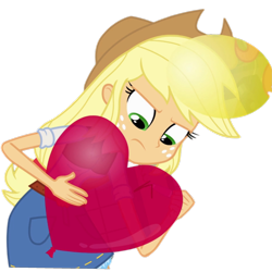 Size: 1999x2000 | Tagged: safe, edit, edited screencap, editor:cutler1228, screencap, applejack, human, equestria girls, g4, background removed, balloon, female, heart, heart balloon, not a vector, simple background, solo, transparent background