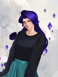 Size: 3517x4689 | Tagged: safe, alternate version, artist:st-natalie, rarity, human, g4, clothes, dress, humanized, looking at you