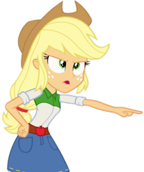 Size: 1683x2000 | Tagged: safe, edit, edited screencap, editor:cutler1228, screencap, applejack, human, equestria girls, g4, background removed, female, not a vector, simple background, solo, transparent background