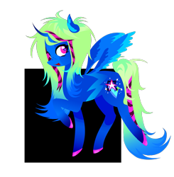 Size: 1325x1350 | Tagged: safe, artist:kthunae, oc, alicorn, drawing, electric harmony