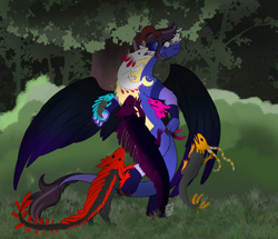 Size: 1280x1100 | Tagged: safe, artist:shamy-crist, oc, draconequus, lizard, male, solo