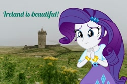 Size: 1024x683 | Tagged: safe, artist:cloudy glow, edit, vector edit, rarity, human, equestria girls, g4, equestria girls in real life, female, ireland, irl, outdoors, photo, solo, vector