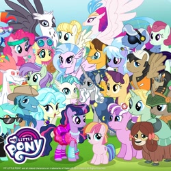 Size: 1080x1080 | Tagged: safe, gameloft, amethyst gleam, amethyst skim, basin sedge, cloudchaser, dear darling, doctor horse, doctor stable, fizzle, fluttershy, ivy vine, jack hammer, lyra heartstrings, madden, natalya, nurse sweetheart, pinkie pie, queen novo, rainbow dash, rambler, silverstream, star swirl the bearded, summer breeze, terramar, toola roola, twilight sparkle, violet twirl, yona, alicorn, classical hippogriff, dragon, earth pony, griffon, hippogriff, pegasus, pony, unicorn, g4, construction pony, friendship student, horn, unicorn twilight