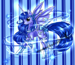 Size: 1500x1300 | Tagged: safe, artist:aquagalaxy, oc, oc only, alicorn, pony, alicorn oc, horn, solo, wings