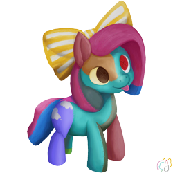 Size: 1600x1600 | Tagged: safe, artist:darkdoomer, original species, plush pony, plushie, simple background, tongue out, transparent background