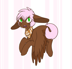 Size: 538x512 | Tagged: safe, artist:wytchwoods, oc, oc:chocolate swirl, pegasus, bandana, female, female oc, flying, pegasus oc, solo, solo female