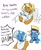 Size: 877x1080 | Tagged: safe, artist:startrixfan, jack pot, sunflower spectacle, trixie, g4, bed, foal, hospital bed, meme, nine months in my womb making me suffer