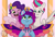 Size: 1000x672 | Tagged: safe, artist:themiles, misty brightdawn, pipp petals, zipp storm, pegasus, pony, unicorn, g5, alternate hairstyle, cheek squish, crown, crying, cute, daaaaaaaaaaaw, fake wings, female, horn, jewelry, mare, open mouth, open smile, rebirth misty, regalia, royal sisters (g5), siblings, sisters, smiling, squishy cheeks, tears of joy, teary eyes, trio, trio female