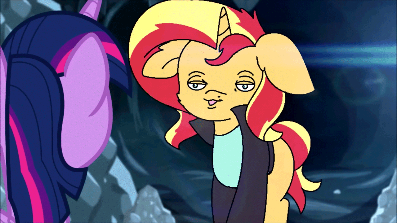 Mlp Loop Be Loop #3527274 - safe, artist:tamers12345, sunset shimmer, twilight sparkle ...