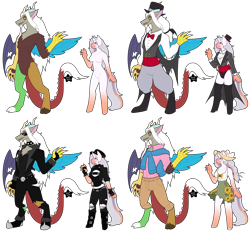 Size: 1996x1846 | Tagged: safe, artist:shortbred, discord, oc, oc:taff, draconequus, unicorn, anthro, g4, g5, spoiler:g5comic, horn, old man discord, simple background, transparent background