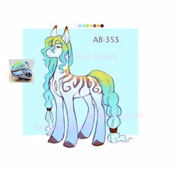 Size: 3590x3500 | Tagged: safe, artist:siatikas, oc, oc only, earth pony, pony, adoptable, passepartout, reference sheet, solo, watermark