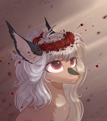 Size: 1744x1976 | Tagged: safe, artist:vitani, oc, oc only, pony, bust, female, floral head wreath, flower, mare, portrait, solo