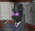 Size: 1918x1733 | Tagged: safe, artist:john_pepsi, oc, oc only, changeling, equestria at war mod, capitalism, changeling oc, clothes, factory, hat, horn, indoors, jacket, male, necktie, pen, pocket watch, purple changeling, purple eyes, quote, shirt, suit, top hat, window