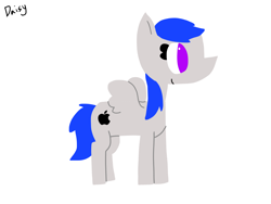 Size: 4096x3072 | Tagged: safe, artist:daisythepuppy57, oc, oc only, oc:ipod, apple (company), apple logo, simple background, solo, white background