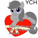 Size: 1080x1080 | Tagged: safe, artist:naoto yazarän, pony, commission, heart, ribbon, solo, your character here