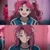 Size: 2048x2048 | Tagged: safe, artist:memoji_0708, pinkie pie, sci-twi, twilight sparkle, human, g4, alternate hairstyle, band-aid, before and after, blushing, depressed, eared humanization, female, female focus, humanized, indoors, meme, open mouth, parody, pink guard (squid game), pinkamena diane pie, sad, solo focus, squid game, squid game 2