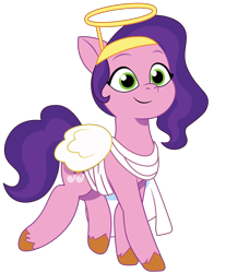 Size: 1032x1245 | Tagged: safe, artist:prixy05, pipp petals, pegasus, pony, g5, my little pony: tell your tale, angel costume, female, mare, simple background, solo, transparent background, vector