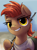 Size: 3234x4352 | Tagged: safe, artist:uteuk, oc, oc only, oc:prairie fire, earth pony, pony, equestria at war mod, bust, clothes, digital art, earth pony oc, female, general, generals and field marshals from the republic of tobuck, gun, high res, looking at camera, looking at you, mare, mercenary, new characters for equestria at war, new characters for equestria at war mod, outdoors, portrait, raised hoof, rifle, shirt, smiling, smiling at you, solo, weapon