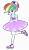 Size: 5814x10158 | Tagged: safe, artist:emeraldblast63, artist:sapphiregamgee, rainbow dash, human, equestria girls, g4, absurd resolution, ballerina, clothes, commission, cute, dashabetes, female, open mouth, open smile, rainbow dash always dresses in style, rainbowrina, simple background, smiling, solo, transparent background, tutu