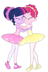 Size: 6714x10122 | Tagged: safe, artist:emeraldblast63, pinkie pie, twilight sparkle, equestria girls, g4, ballerina, commission