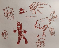 Size: 2048x1666 | Tagged: safe, artist:pony quarantine, oc, oc:dyx, oc:ponyquarantine, alicorn, earth pony, human, pony, bipedal, female, filly, foal, goth, human male, male, mare, marker drawing, monochrome, sketch, sketch dump, traditional art, tree