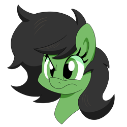 Size: 900x900 | Tagged: safe, artist:unitxxvii, oc, oc only, oc:filly anon, earth pony, pony, bust, female, filly, foal, frown, simple background, solo, transparent background