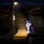 Size: 3000x3000 | Tagged: safe, artist:widelake, rarity, pony, unicorn, g4, female, horn, mare, night, outdoors, solo, stairs, streetlight