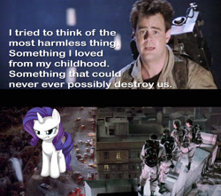 Size: 1677x1482 | Tagged: safe, artist:darkcynic, artist:mysticalpha, rarity, human, pony, g4, crossover, dan aykroyd, female, funny, ghostbusters, giant pony, giantess, irl, irl human, macro, new york city, photo, photoshop, rarity is a marshmallow, ray stantz, stay puft marshmallow man