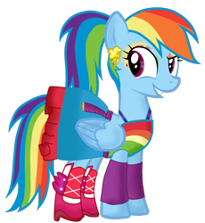 Size: 1600x1740 | Tagged: safe, artist:lindana506, rainbow dash, pegasus, pony, equestria girls, g4, my little pony equestria girls, alternate hairstyle, clothes, equestria girls outfit, fall formal outfits, female, high ponytail, human pony dash, ponified humanized pony, ponytail, rainbow dash always dresses in style, simple background, solo, transparent background, vector