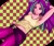 Size: 1500x1250 | Tagged: safe, artist:kuya64, aria blaze, human, equestria girls, g4, armpits, belly, breasts, checkered background, cleavage, clothes, female, lying down, midriff, on back, pigtails, sassy, solo, tank top, twintails