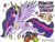 Size: 4313x3291 | Tagged: safe, artist:artistnjc, twilight sparkle, alicorn, pony, g4, book, character name, crown, ethereal mane, ethereal tail, hoof shoes, jewelry, older, older twilight, older twilight sparkle (alicorn), peytral, princess shoes, princess twilight 2.0, regalia, scroll, signature, smiling, solo, spread wings, stars, tail, traditional art, twilight sparkle (alicorn), wings