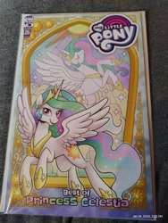 Size: 3072x4080 | Tagged: safe, idw, princess celestia, alicorn, pony, series:best of my little pony, g4, comic, female, irl, mare, photo