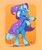 Size: 2025x2422 | Tagged: safe, artist:birdoffnorth, trixie, pony, unicorn, g4, blushing, cape, clothes, female, grin, hat, high res, horn, mare, rearing, smiling, solo, trixie's cape, trixie's hat