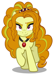 Size: 3430x4808 | Tagged: safe, artist:dragonmaster137, adagio dazzle, earth pony, pony, equestria girls, g4, my little pony equestria girls: rainbow rocks, disguise, disguised siren, earth pony adagio dazzle, equestria girls ponified, female, gem, looking at you, ponified, raised hoof, show accurate, simple background, siren gem, smiling, smirk, solo, transparent background, vector