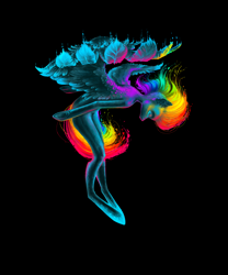 Size: 2500x3000 | Tagged: safe, artist:yanisfucker, rainbow dash, pegasus, semi-anthro, g4, arm hooves, black background, color porn, eyes closed, high res, simple background, solo